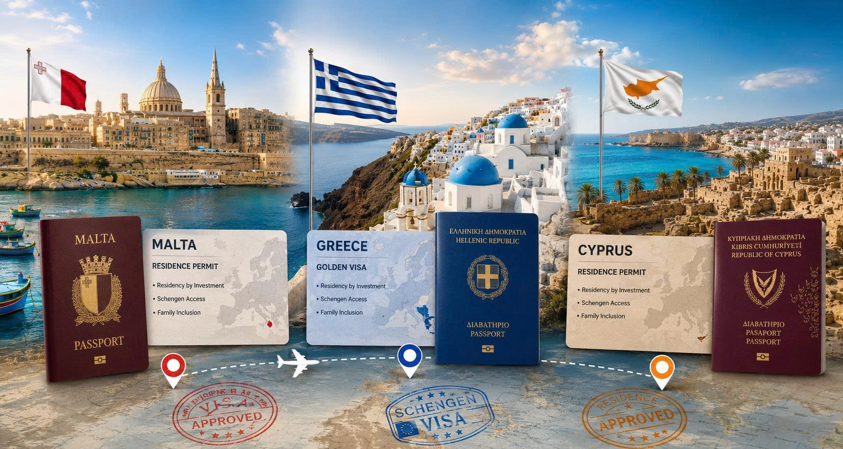 Ngân Sách 10–15 Tỷ Đồng: Nên Chọn Malta, Hy Lạp Hay Síp?