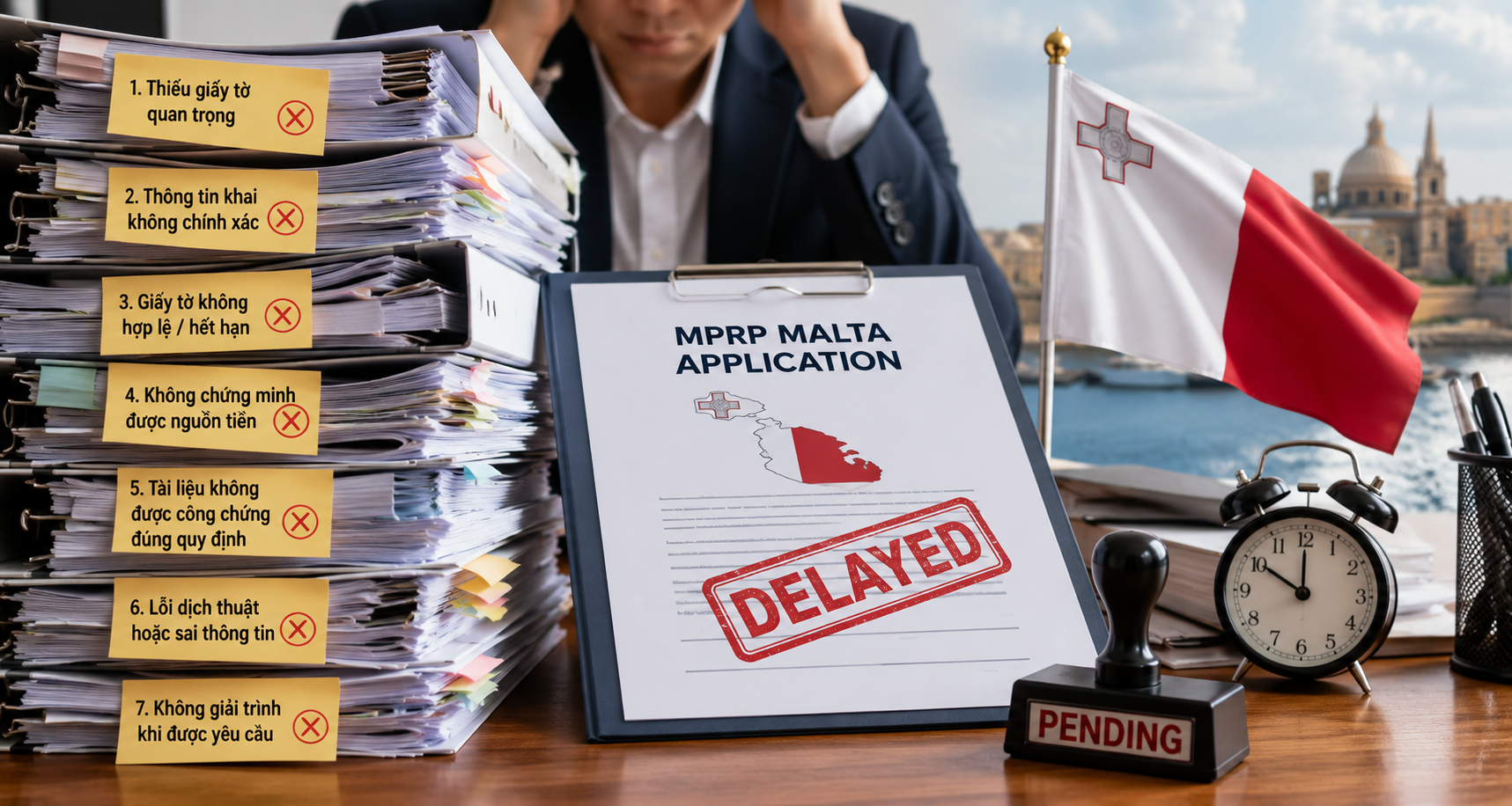 Hồ Sơ MPRP Malta: 7 Lỗi Thường Gặp Khiến Hồ Sơ Chậm Duyệt